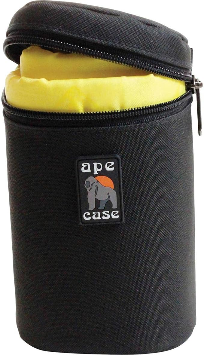 ACLC10 Zippered Adjustable or Attachable Medium Case for Lenses (Black/Yellow) - Image 3