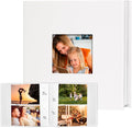 4x6 Photo Album Holds 240 Photos Writing Space, PU Leather, White | Clear Acid-Free Sleeves, Memo Writing Areas, Front Display Window, Baby, Wedding, Travel & Family Picture Keepsakes by Xfveiwoo
