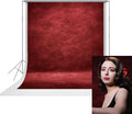 UrcTepics 8x10ft Red Abstract Photography Backdrop for Studio Portraits, Headshots - Textured Professional Background Cloth by UrcTepics