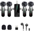 3 in 1/Four in one Wireless Lavalier Microphone for iPhone,iPad,Android,Camera,computer,mini Noise Reduction Recording Mic Ultra-Low Delay,for Vlog/ TikTok/YouTube Live Stream (Upgrade 4mic) by Unknown