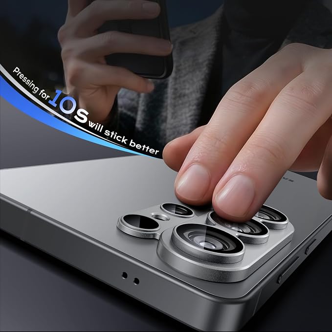 WSKEN for Samsung Galaxy S26 Ultra Camera Lens Protector - Full Coverage | Military Grade Shatterproof, Matte Alloy, Tempered Glass Rear Camera Screen Protector for Galaxy S26 Ultra, Silver - Image 5