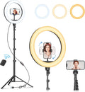 12" Selfie Ring Light with 63" Tripod Stand, Dimmable LED Ring Light with Phone Holder and Wireless Remote, [2-in-1] RGB & Selfie Stick for Photography/Makeup/Live Stream/YouTube by Weilisi