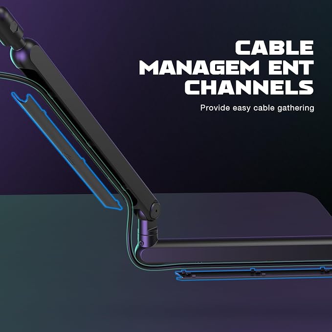 FIFINE BM88 Low Profile Microphone Boom Arm Stand for Gaming Streaming | Adjustable Stick Stand, Desk Mount Clamp, Cable Management, Screw Adapter, for Podcast Streaming Gaming - Image 8