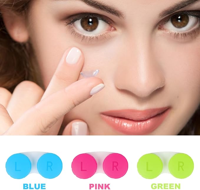 Aoutrow 32 Pack Contact Lens Case Box, Colorful Bulk Box Holder Container, Contact Lens Case Set,Portable, Travel-Friendly - Image 4