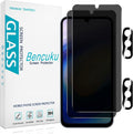 2+2 Pack Privacy Screen Protector for Samsung Galaxy A17 5G | Anti Spy Tempered Glass, with Camera Lens Protector, Anti Scratch, Bubble Free by Bencuku