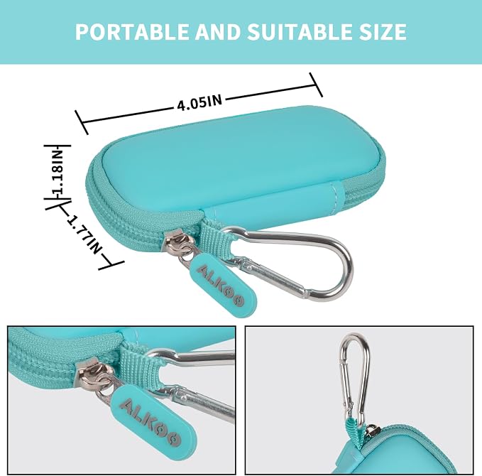 USB Flash Drive Case, SD Card/Thumb Drive/Memory Cards Holder, Bag Only | SDXC/SDHC Storage, Electronic Accessories Organizer for SanDisk / for Samsung, for Students/IT/Office/School/Travel, Mint - Image 3