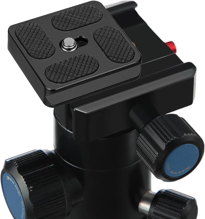 Frienda Quick Release Plate Tripod 1/4-20 DSLR,Pu40,Black | Tripod Mount Plate, Camera Tripod Mount for DSLR Camera Tripod Ball Head , Metal, 1.9 x 1.5 x 0.4 Inch - Image 5