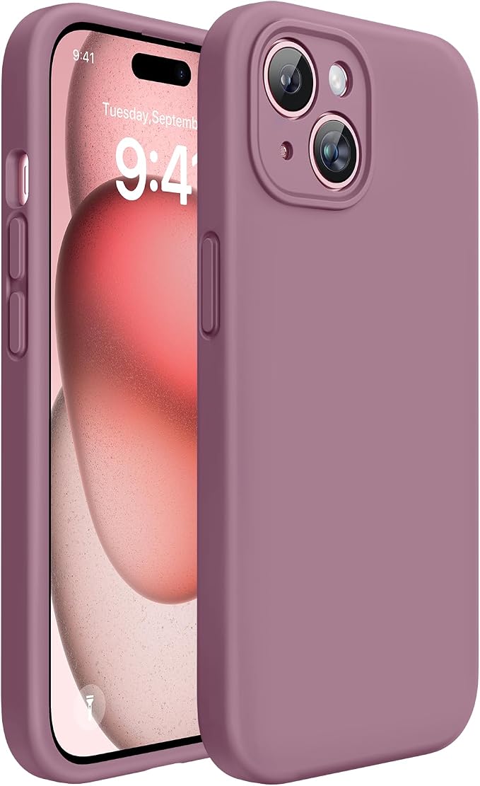 Miracase Silicone for iPhone 15 Plus Case, Blackcurrant | Liquid Silicone Gel Rubber, Shockproof Drop Protection Phone Case for iPhone 15 Plus 6.7 inch, Anti-Scratch Microfiber Lining by Miracase