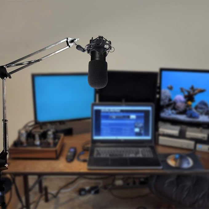 SUNMON AT2020 Shock Mount with Windscreen, Shock Mount Stand with Foam Pop Filter for Audio Technica AT2020 AT2035 AT4040 AT2020USB ATR2500x Condenser Micphone - Image 8