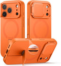 SURITCH for iPhone 17 Pro Max Case with Camera Control Cover, Camera Cover and Adjustable Kickstand, Compatible with MagSafe, Shockproof Bumper Protective Cases 6.9 Inch, Orange by SURITCH