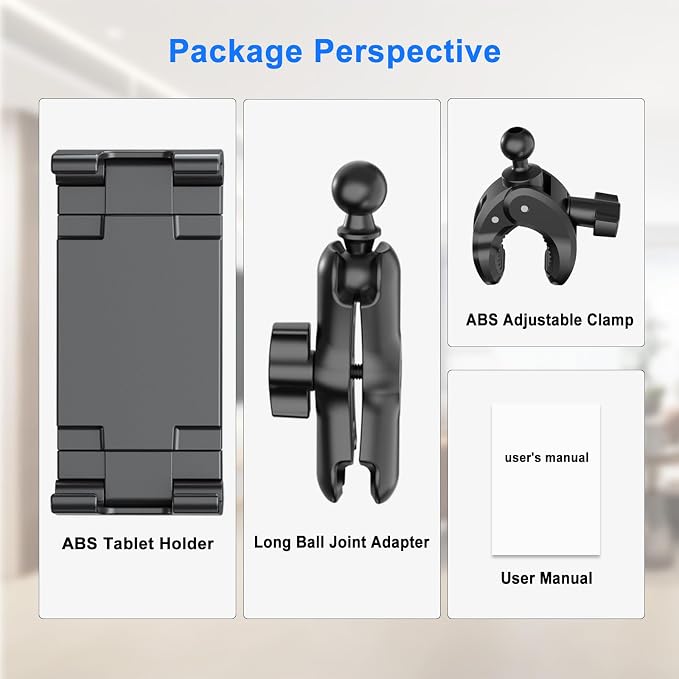 PLDHPRO Tablet Holder for Mic Stand 360° Swivel iPad Music Stand Mount for Microphone with Clamp, Musicians Stage Portable Stands Guitar Tripod Accessories Compatible 5.5-14.6'' Devices - Image 7