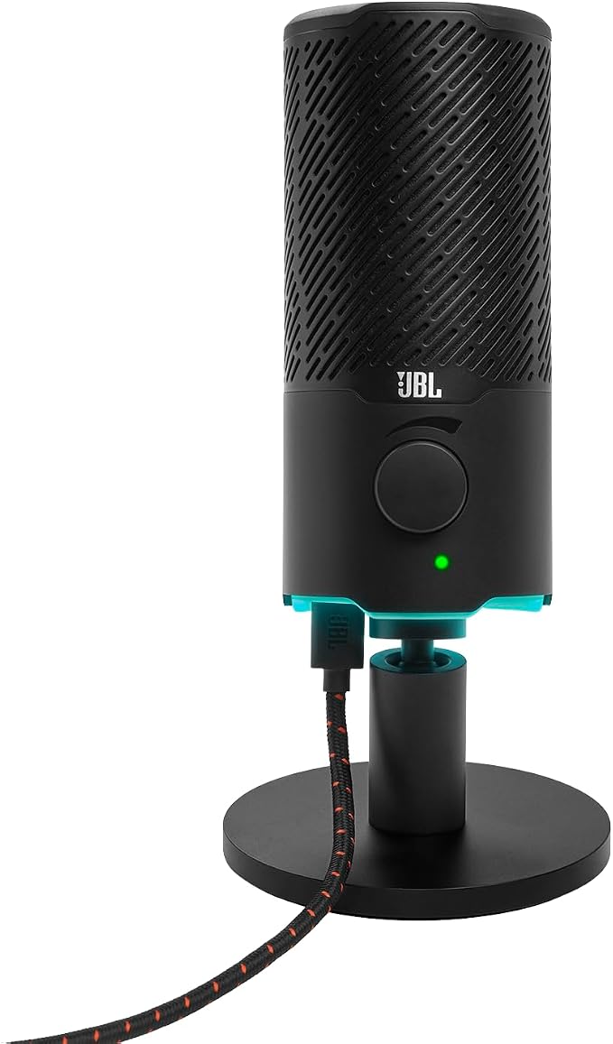 JBL Quantum Stream USB Condenser Microphone, Dual Pattern - Black | Dual Pattern Condenser Mic With Clear Audio, 360 Degree Adjustable Stand, For Streaming, Recording, And Conferencing by JBL