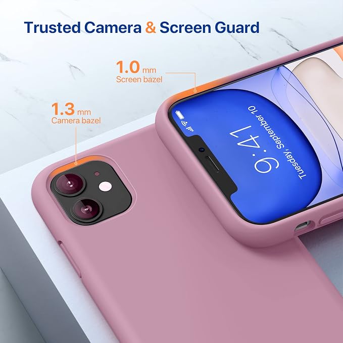 Miracase Silicone for iPhone 11 Phone Case, Blackcurrant | Soft Anti-Scratch Microfiber Lining, Premium Silicone Cover Shockproof Drop Protection Phone Case for 11 - Image 4