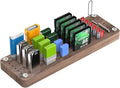 Wooden Memory Card Case TF Cards Box and USB Drive/SD Card Holder Desk,Micro SD Card Case,Memory Card Case, Memory Card Carrying Case -AJSNH01M by AODUKE