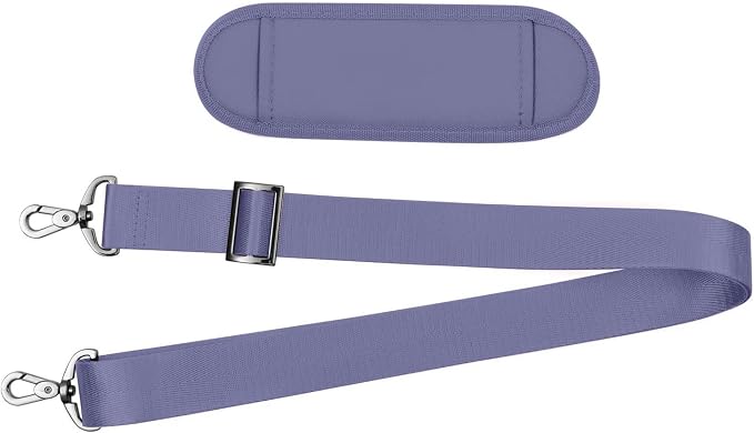 MOSISO 56 inch Shoulder Strap, Adjustable Soft Universal Non-Slip Strap | Thick Replacement Strap, Fit Padded with Metal Swivel Hooks for Laptop Shoulder Bag/Laptop Messenger Bag, Lavender Gray - Image 5
