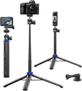 Kaitezenz Selfie Stick Tripod for Gopro Camera, 62" Extendable Tripod Stand with 360° Ball Head 1/4" Screw, Portable Lightweight Camera Tripod for Max Hero 13 12 11 10 DJI OSMO Pocket3 Action Camera by Kaitezenz