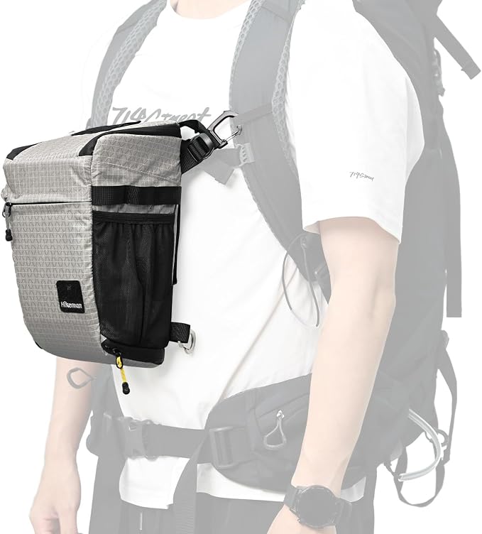 HIKEMAN Shoulder Bag Case for Camera - Outdoor Waterproof Shockproof Camera Bag,Detachable Strap for Daily Use,Travel,Cycling Climbing(Grey) by HIKEMAN