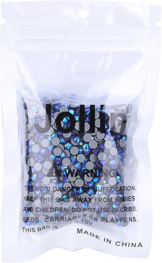 Jollin Hotfix Rhinestones Flatback Crystal Gems 4.8mm SS20, Jet AB | 1440pcs Hot Fix Crystals Glass Rhinestones for Bedazzling, Crafting, Clothes, Shoes & Accessories DIY Decoration - Image 7