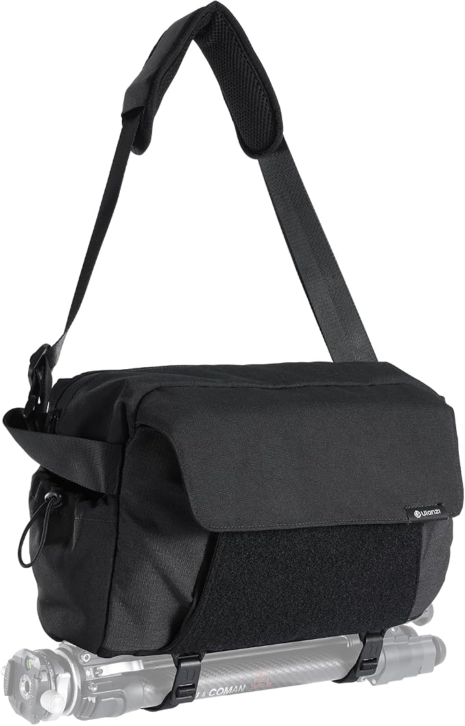 ULANZI BP11 8L Camera Sling Bag with Tripod Holder Everyday Carry | Lightweight Splash-Proof Anti-Theft Crossbody for DSLR/Mirrorless/ Laptop,Customizable Front Patch Pocket for Travel,Hiking by ulanzi