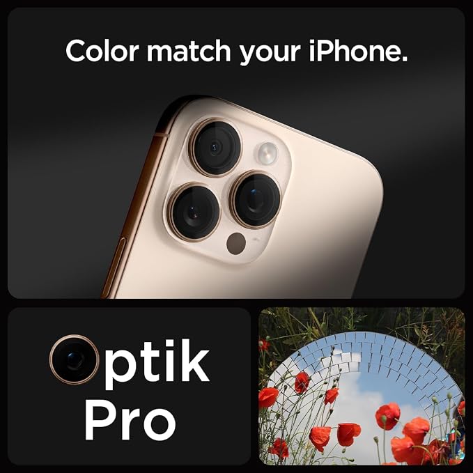 Spigen Camera Lens Protector for iPhone 16 Pro Max,16 Pro - Desert Titanium | GlasTR EZ Fit Optik Pro, 9H+ Tempered glass, Scratch resistant, Auto-align tray, Original photo quality, Case-friendly, 2Pack - Image 6