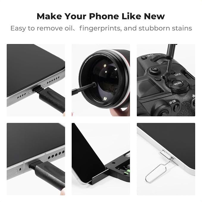 K&F CONCEPT 22 in 1 Electronics Cleaning Kit for Phone, Keyboard, Laptop | Multi-Cleaning Tools, Remove Dirt In Crevices and Holes, Clean Oil and Fingerprints, All-in-One Design, Wide Application - Image 6