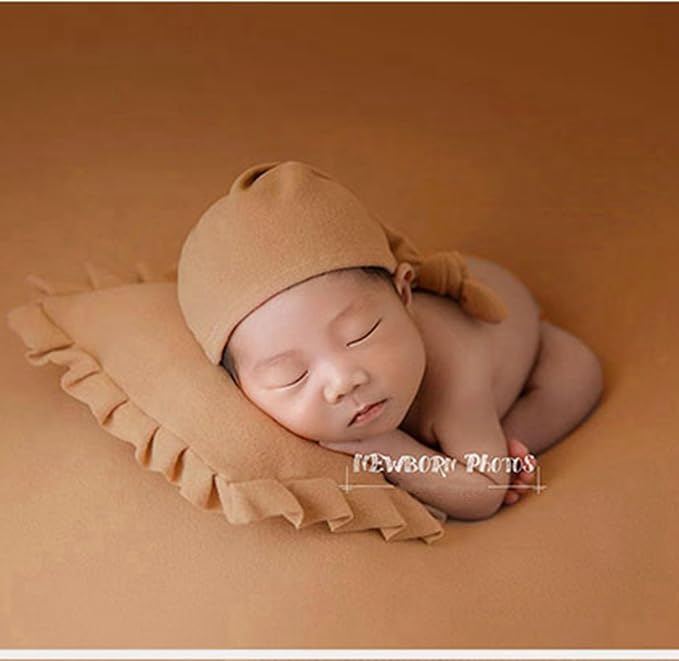 Orraphtstu Newborn Photography Posing Fabric Baby Beanbag Backdrop Props Stretch Blanket for Professional Studio Photoshoot (Coffee) - Image 5