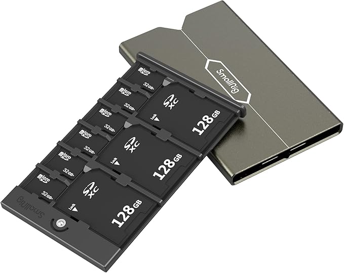 SMALLRIG Memory Card Case Holder Anti-Shock Anti-Fall and Scratch Suitable for SD/Micro SD/SIM Cards for Photography Enthusiasts - 2832B | Anti-Shock, Anti-Fall, Scratch-Resistant, Suitable for Photographers- 2832B by SmallRig
