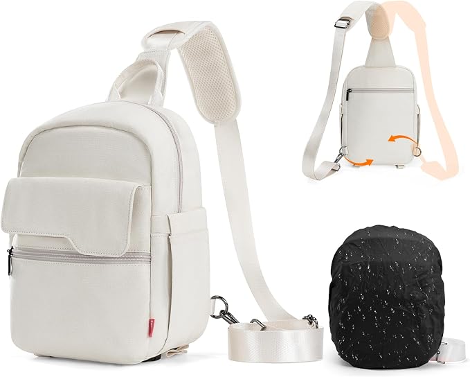 Cwatcun Camera Bag Crossbody Shoulder Messenger Camera Case, Lightweight DSLR/SLR/Mirrorless Photography Bag with Tripod Holder and Rain Cover for Canon, Nikon, Sony, Fuji Cameras, Lens Accessories | Fits 1body +2lenses +9.7" iPad +6.7"phone.18mm foam,... by FocusonCameraBag