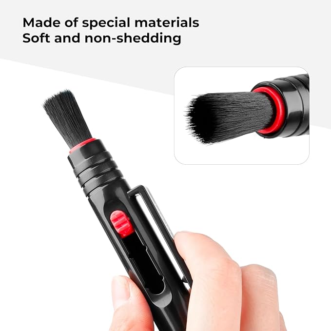 K&F CONCEPT Professional Lens Cleaning Pen with Cleaning Soft Brush | 3-in-1 Cleaning Effect,Telescopic Button,Deep Cleaning,for Nikon Sony Canon Camera Optical Lenses,Easy to Carry,MP01 - Image 4