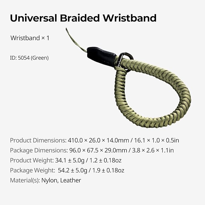SMALLRIG Camera Wrist Strap, Universal Braided Camera Hand Strap | Adjustable Safety Strap Compatible for DSLR or Mirrorless Camera(Green) - Image 6