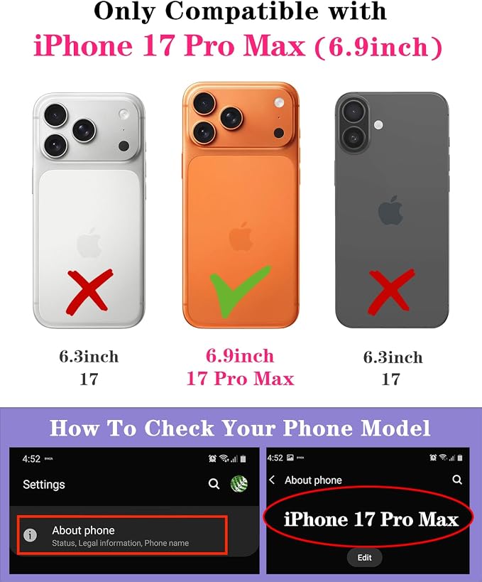 for iPhone 17 Pro Max Case - Women Cute Phone Cover Girly Pretty Unique Aesthetic Design Slide Camera Cover Protective Case for Apple for iPhone 17 Pro Max, Black Moon Stars - Image 2