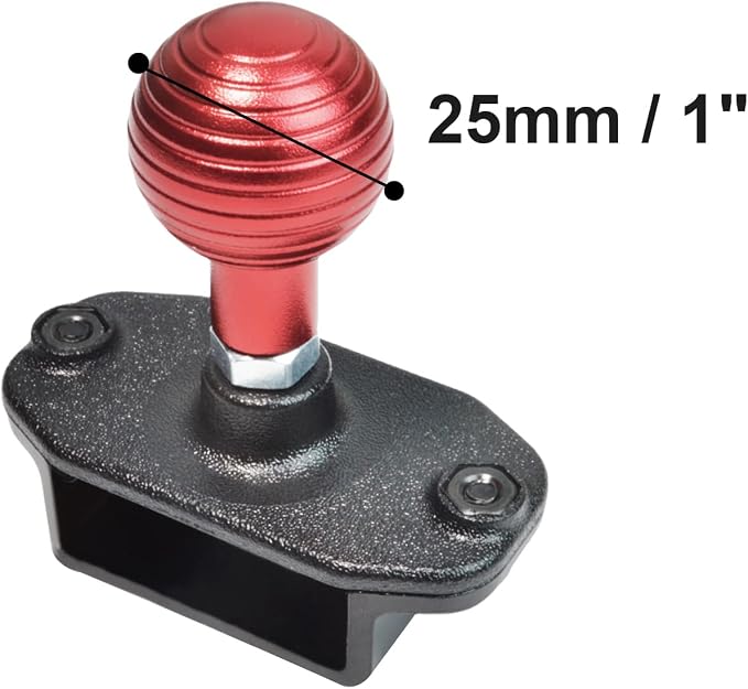 Universal Radio/CB Microphone Bracket, Aluminum 25mm 1" Ball Adapter Compatible with RAM Mounts B Size Double Socket Arm (Black) - Image 3