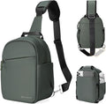 K&F CONCEPT Camera Sling Bag, Compact Photography Bag for DSLR Mirrorless | Lightweight Fabric, with Tripod Holder, Quick Access & Custom Dividers, Men & Women, for Sony Canon Nikon, Green, BS06 by KFCONCEPT