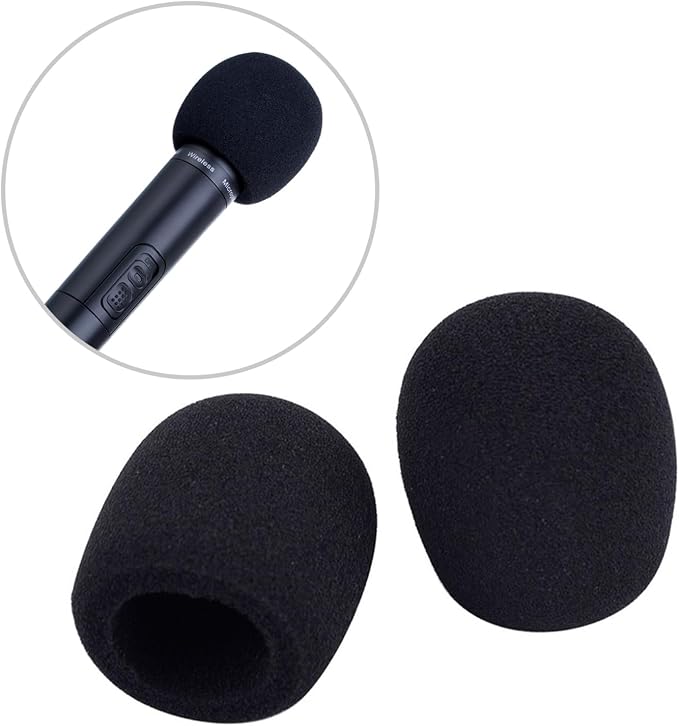 Mudder 5 Pack Foam Mic Cover Handheld Microphone Windscreen (5 Pack) | Fits Handheld Mics, Microphone Pop Filter,Microphone Muffler,Foam Microphone Cover, Snug Fit Ball Shape - Image 5