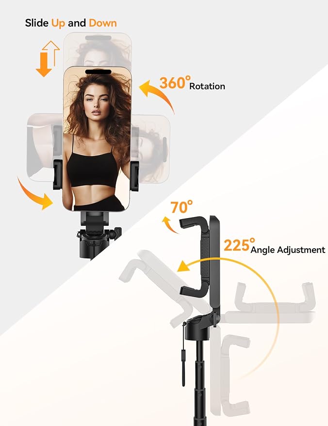 Takerers Portable Selfie Stick Tripod with Remote【Pocket Size】 4-in-1 Extendable Cell Phone Tripod【360° Rotation】 Mini Selfie Stick for iPhone Android Phone Holder for Video Recording Live Streaming - Image 7