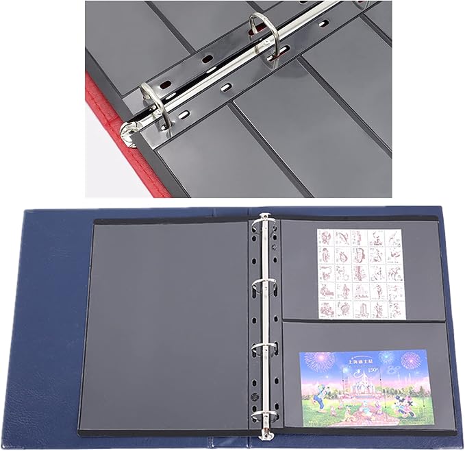 MUDOR Stamp Pages for Stamp Collection Album Binder, 4 Vertical Pockets | 10 Sheets Stamp Sleeves for Collectors ,Stamp Collecting Sheets Supplies,Professional Pack - Image 4