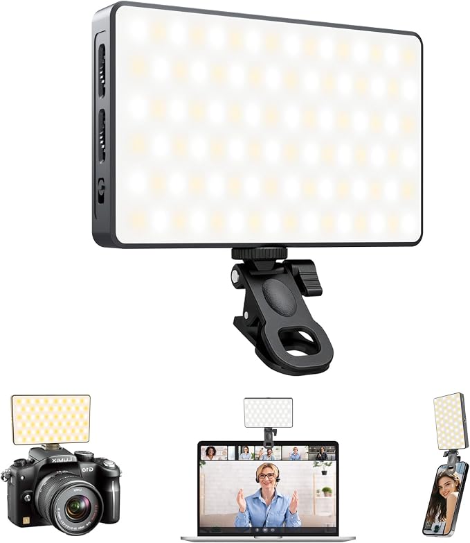 Selfie Light Ring Light for Phone: 90 LED Rechargeable iPhone Fill Lights, Ring Light for Camera Picture, Makeup Photo, Video Conferences, Laptop Use, Zoom Meetings, TikTok, Vlog Photography by Unknown