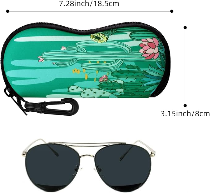 MoKo Sunglasses Soft Case Ultra Light Neoprene Zipper Eyeglass Case for Men Women - Image 7