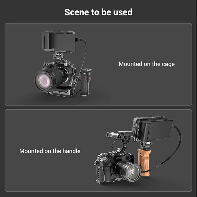 SmallRig Monitor Mount Swivel 360° and Tilt 180° Adjustable Bracket with 1/4"- 20 Screws for 5" and 7" Monitor - Image 7