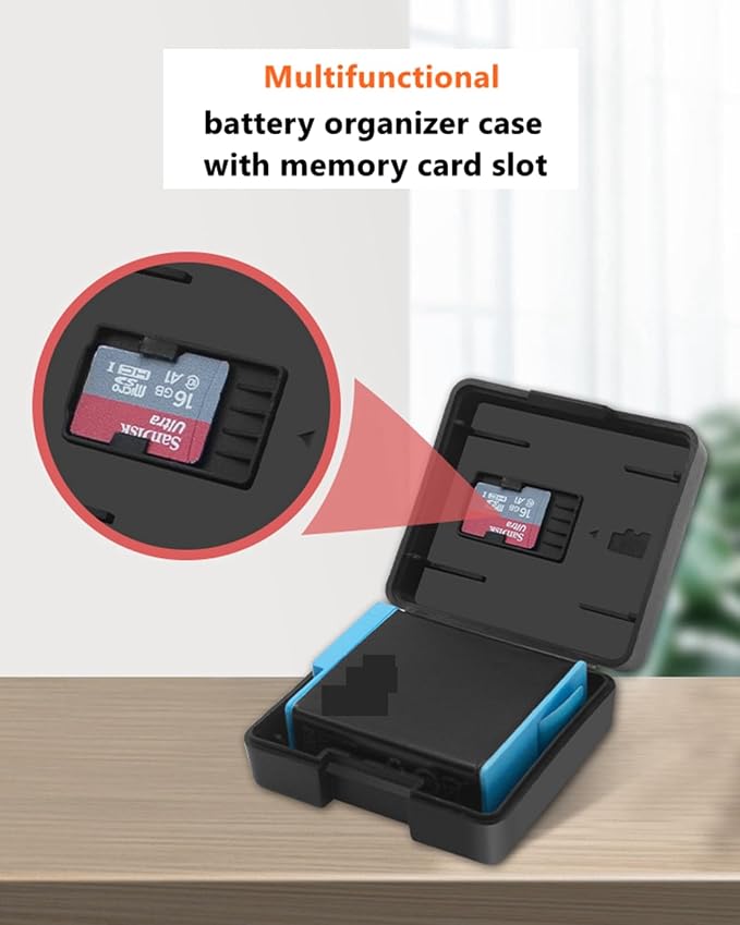 Pack of 5 Protective Storage Case Compatible with Battery of Gopro Hero 5/6/7/8/9/10/11/12/13 Black Cameras, Multifunctional Battery Case Organizer Boxes with Memory Card Slot - Image 2