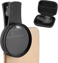 52mm Polari/zed Camera Lens Phone Universal CPL Filter Clip Kit, Portable Phone Polarizing Lens Filter for Cell Phones Camera Assistant Len and Effects Filters(Black) by Unknown
