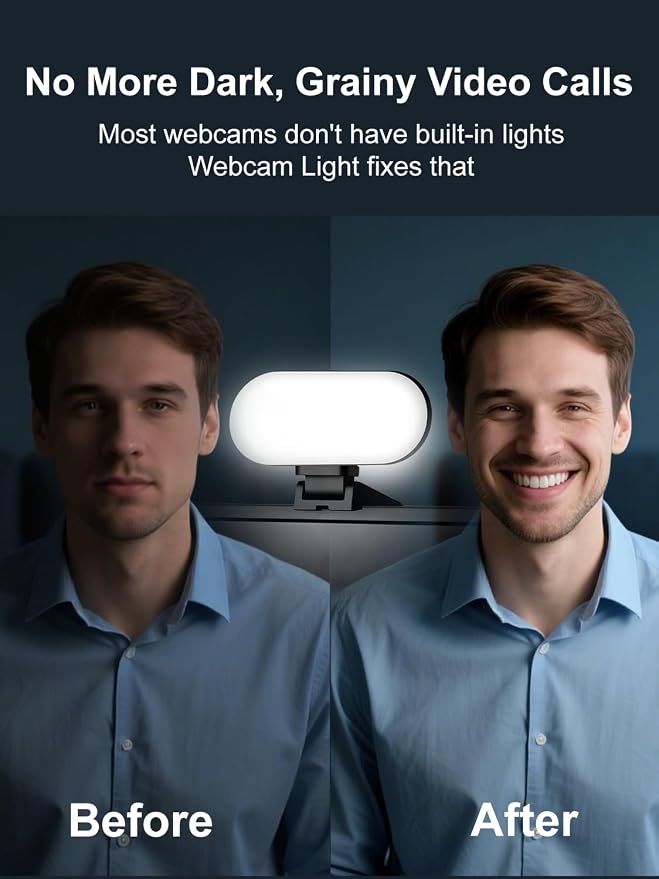 Video Conference Lighting & Computer Light – USB LED Panel for Laptop & Desktop, Plug-and-Play Webcam Light for Zoom, Teams, Streaming & Remote Work, 3 Color Modes & 10 Brightness Levels - Image 2