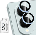 for Samsung Galaxy Z Fold 8 Camera Lens Protector, Individual Metal Ring Tempered Glass Lens Cover, [Strong Adsorption] Scratch Resistant Ultra-Thin HD Clear Lens Cover, 1 Set-Blue Ring by Btscase
