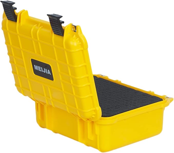 MEIJIA All Weather IP67 Waterproof Hard Camera Case,Hard Protective Case,Hard Case with Customizable Foam,Fit Use of Drones,Camera,Equipments,Pistols(Yellow,13.35 x11.63x5.98inches) - Image 7