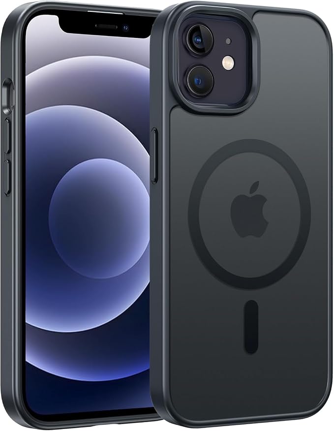 FNTCASE for iPhone 12/iPhone 12 Pro Case Black: Translucent Fit for MagSafe | Magnetic Camera Protection Slim Cases, 14FT Military Grade Drop Tested, Matte Shockproof Cover - Image 8