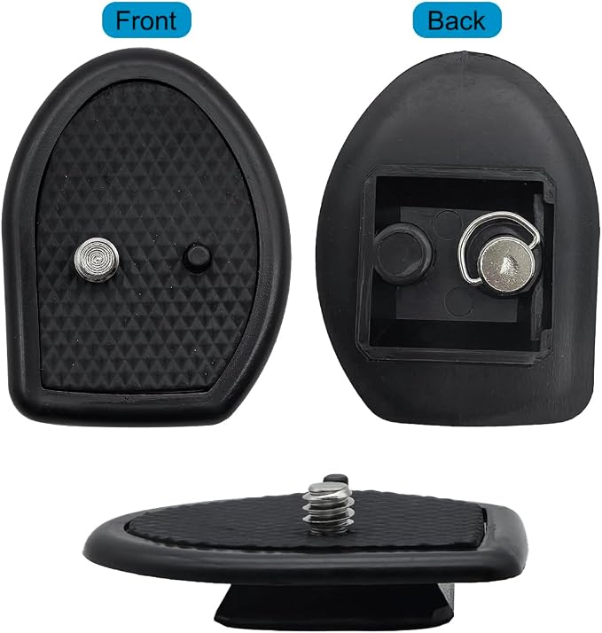 2 Pack 27mm (1-1/16") Quick Release Plate, Universal Camera Tripod Mount Adapter Replacement for 27mm Square Socket Tripod Heads - Image 3