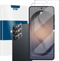 Galaxy S26 Plus Screen Protector + Camera Lens Protector, [2 +2 Pack] [Ultrasonic Fingerprint Unlock] Full Coverage Tempered Glass Screen Protector For Samsung Galaxy S26 Plus / S26+ by YEYEBF