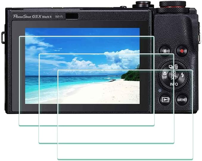 ULBTER Screen Protector for Canon G7X Mark II G7 X G9X Mark II G9 X G5X II | [3Pack] Tempered Glass for Canon PowerShot G5X II / G5 X / G7X II / G7 X / G9X II / G9 X Anti-Scrach Anti-Bubble by ULBTER