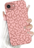 Cute Pink Cheetah Print Phone Case for iPhone 16e / 17e 6.1" | Aesthetic Leopard Pattern Design Cover Full Camera Lens Protective Shockproof Soft Slim TPU Funda for Women Girls by Unknown