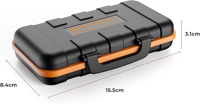 K&F CONCEPT Camera Battery SD Card Holder for 4 SD Cards/6 TF/2 CF/2 XQDs | 2 Slots Battery Storage Case, Water-Resistant Anti-Shock Case for DSLRs, Action Camera Batteries for NP-FZ100, PM02 - Image 7